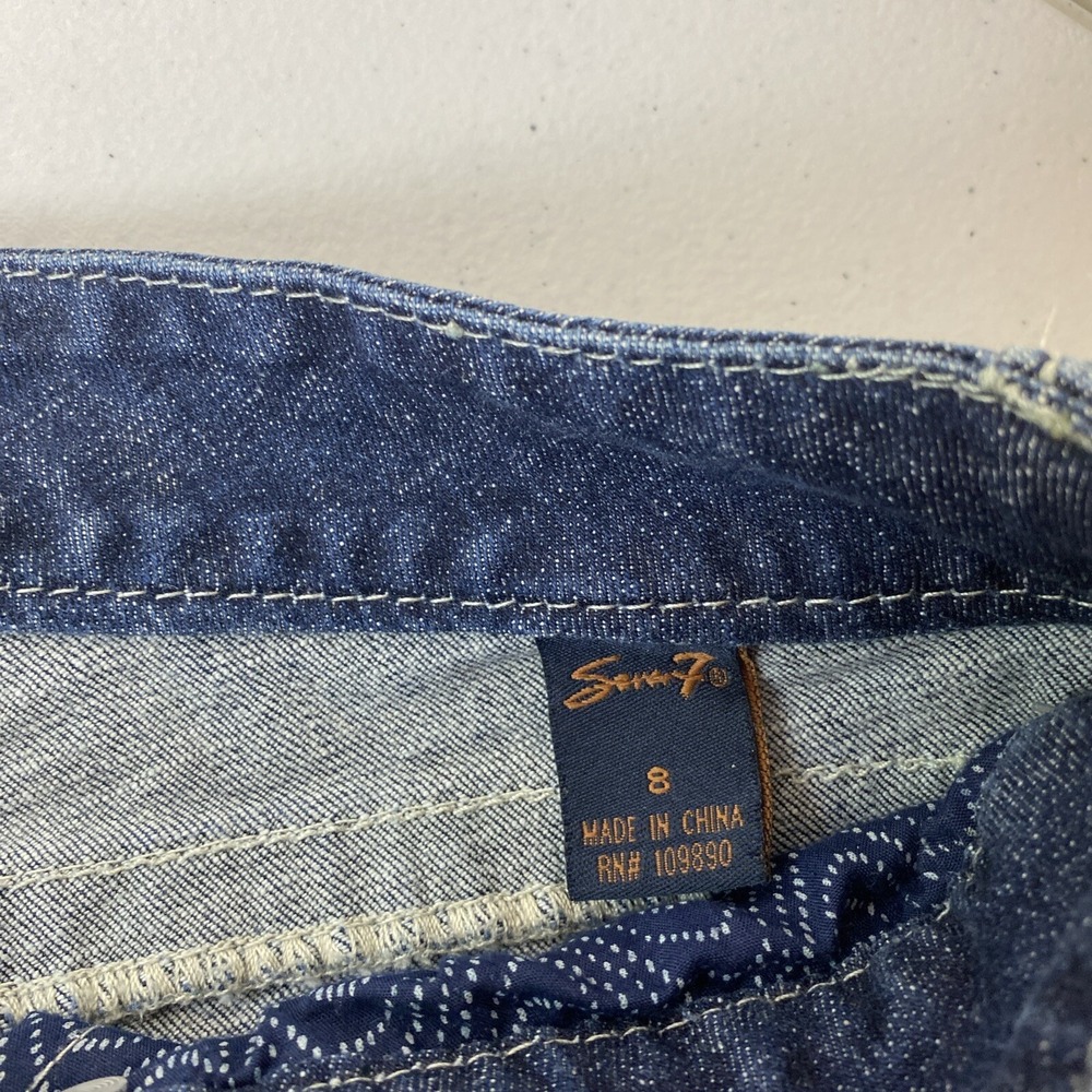 Seven‎ 7 NWT Women's Jeans Studded Pockets Embroidery Wide Leg Size 8 - Picture 9 of 13